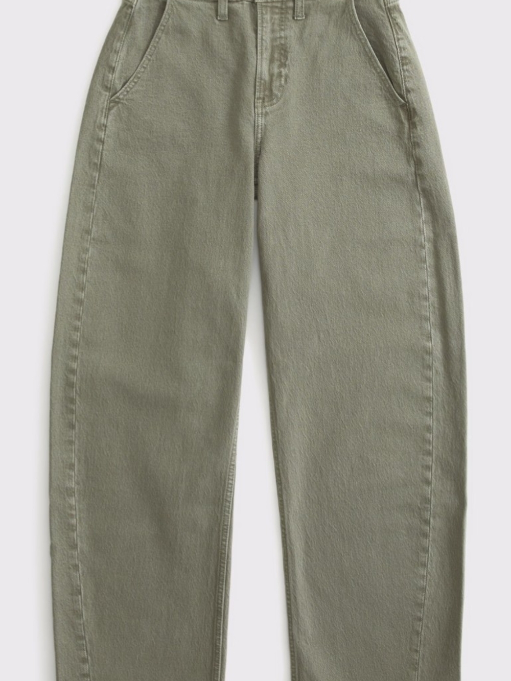 Abercrombie Barrel High-Rise Jeans in Olive Green
